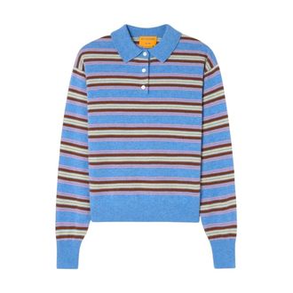 Guest In Residence Collegiate Stripe Polo - Dames - Tops - Veelkleurig - Maat: M Kasjmier
