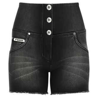 Freddy Shorts push up WR.UP sfrangiati vita alta in denim navetta ecologico