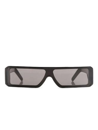 Rick Owens rectangle-frame sunglasses - Black