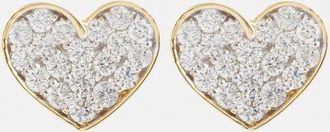 Stone and Strand Youre Making Me Blush 10kt gold earrings with diamonds