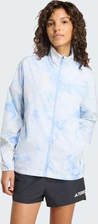 adidas adidas Performance - Terrex Clima365 - Giacca a vento bianca e blu con stampa spray-Bianco