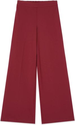 Oltre Broeken, Dames, Rood, S, Polyester, Wide-leg Palazzo Pants
