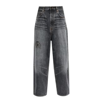 Balenciaga Wide Jeans, male, Gray, Size: L Wide-leg Jeans