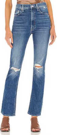 Mother Womens Superior High Waisted Rider Skimp Jeans In Blue