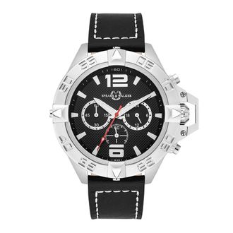 Spears & Walker Mens Male Stainless steel Watch 50,0mm - Black - One Size