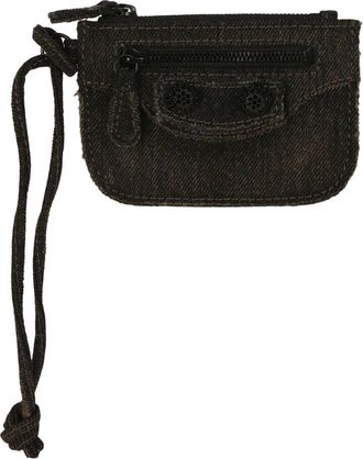 Balenciaga Le Cagole Washed Denim Coin Purse