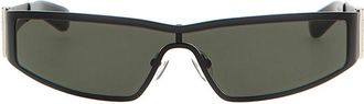 Alexander McQueen Black Shield Sunglasses