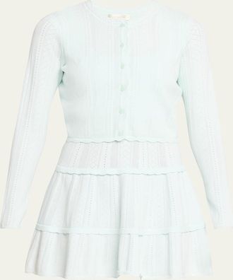 LoveShackFancy Nadiya Pointelle-Knit Cardigan