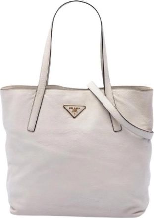 Prada Pre-owned Satchel Bag - Dames - Vintage Shopper - Wit - ONE Size - Leer - Vintage