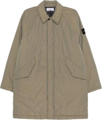 Stone Island Logo-patch Raglan-sleeve Coat