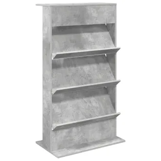vidaXL Estante De Revistas Con Estante Gris Concreto 70 X 41 X 126 Cm Vidaxl