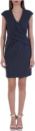 Emporio Armani Dames, Jurken, Blauw, Maat: XL Jersey