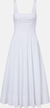 Staud Wells cotton poplin midi dress