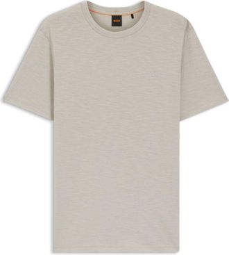 BOSS Slub-cotton T-shirt with logo detail