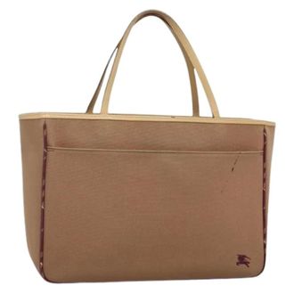 Burberry Pre-owned Tote Bags, female, Beige, Size: ONE SIZE Pre-owned Canvas Tote