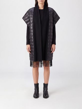 Herno Gilet lungo in misto lana e cashmere trapuntato con collo a scialle
