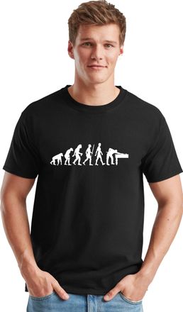 Generic Evolution Snooker T-Shirt, Funny Billiards Pool Evolve Player Gift Xmas Present Top (UK, Alpha, L, Regular, Regular, Black)
