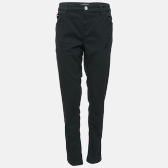 Maje Black Embroidered Denim Jeans L Waist