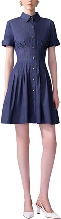 Carolina Herrera Pleated Waist Mini Dress