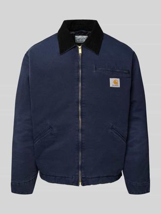 Carhartt Work in Progress Regular Fit Jacke aus reiner Baumwolle mit Umlegekragen in Marine, Größe XXL