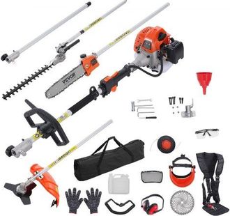 OEM 6-in-1 Heckentrimmer Benzin-heckenschere 33cc Langstielheckenschere 0,8l