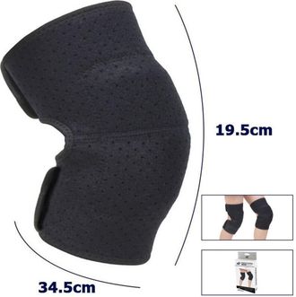 Trade Shop Trade Shop - Coppia Ginocchiere Fascia Tutore Anallergica Lavabile Per Bambini Colore Nero S