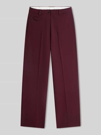 Tommy Hilfiger Hose mit B&uuml;gelfalten aus Woll-Mix in Bordeaux, Gr&ouml;&szlig;e 34