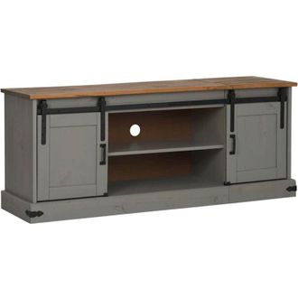 vidaXL Vidaxl - Mueble De Tv Halden 2 Puerta Correderas Gris 150x40x60 Cm
