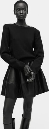 H&M Shoulder-pad Jumper in Black at Nordstrom, Size Xx-Small