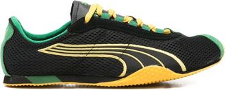 Puma Sneakers, male, Multicolor, 7 1/2 UK, Black Mesh Panel Trainers with Yellow Laces