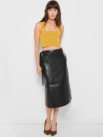 AS by DF Tallulah Recycled Leather Skirt