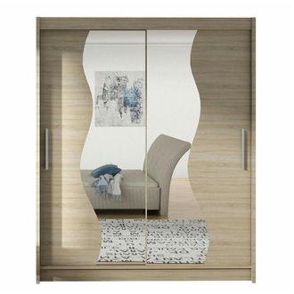 Mirjan24 Armario Closico 134, Roble Sonoma, 200x150x58cm, Puertas De Armario: Correderas, N&uacute;mero De Estantes: 5