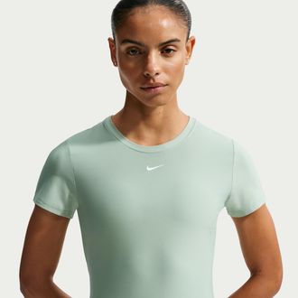 Nike Womens Victory Dri-FIT Short-Sleeve Tennis Top in Green | IB3776-006