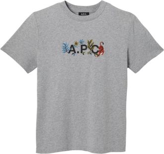 A.P.C. T-shirt - Dames - T-shirts - Grijs - S - Katoen - Tops