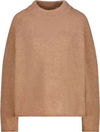 Monari Trui met ronde hals - Dames - Ronde hals truien - Bruin - L - Wol - Truien & Vesten