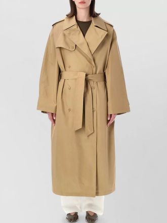 Frankie Shop riva cotton trench coat belted design