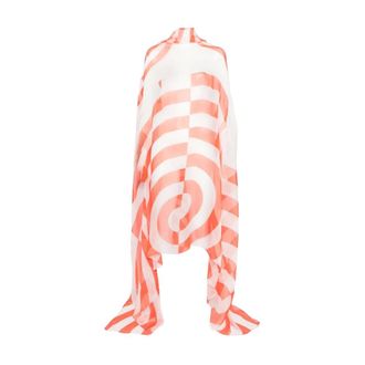 Dries Van Noten W.w. Dress Stampa a Spirale - female - Dries Van Noten - Midi Dresses - Red - M - Dresses