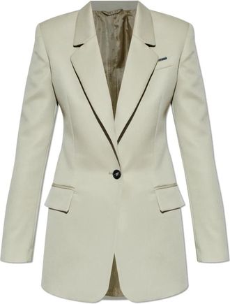 The Attico De wollen blazer - Dames - Blazers - Grijs - M - Wol - Jassen