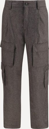 Brunello Cucinelli Virgin wool flannel Cargo Pants Male 56