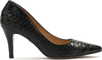 Kazar Zwarte reli&euml;flederen pumps - Dames - Pumps - Zwart - 35 EU - Leer - Schoenen