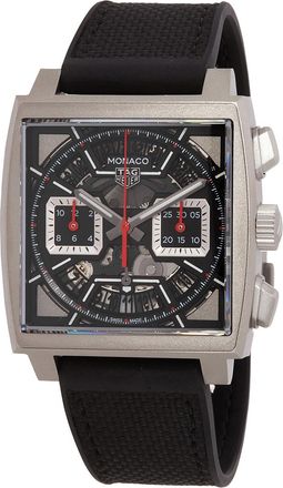 Tag Heuer Pre-owned Tag Heuer Monaco Chronograph Automatic Black Dial Mens Watch CBL2183.FT6236