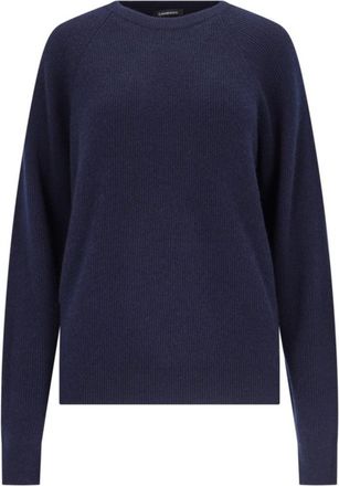 Canessa Basic Sweater In Blue Cashmere Navy Tones