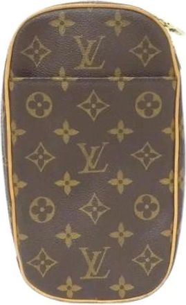 Louis Vuitton Pre-owned Cross Body Bags, male, Brown, Size: ONE SIZE Pre-owned Pochette Gange Monogram Shoulder Bag