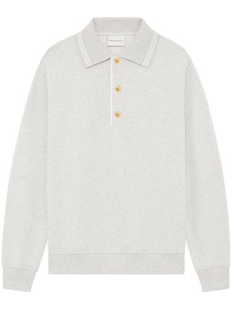 Dr&ocirc;le de Monsieur Long-Sleeve Polo Shirt in Light Grey