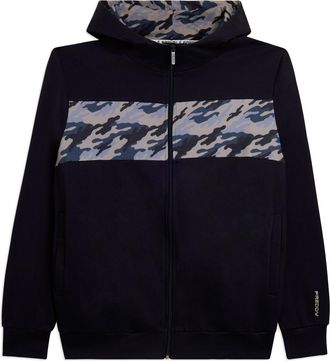 Freddy Felpa cappuccio full zip uomo inserto camouflage