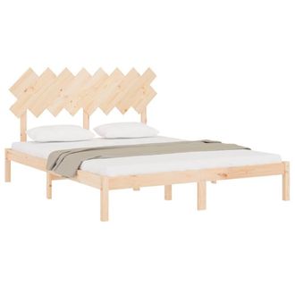 Berkfield Home Beautiful Bed Frame 160x200 cm Solid Wood in Light Tan