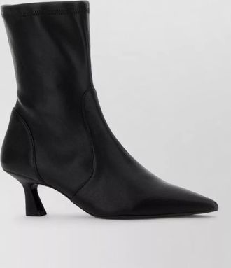 Stuart Weitzman vinnie leather ankle boots pointed toe kitten