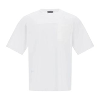 Herno Tops, Heren, Wit, M, Jersey T-shirt