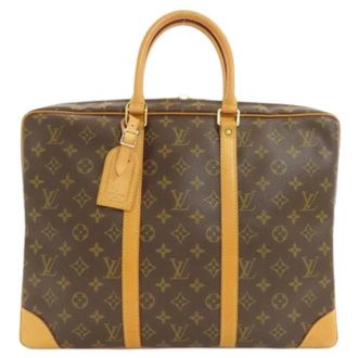 Louis Vuitton Pre-owned Aktetas - Heren - Vintage Handtas - Bruin - ONE Size - Vintage