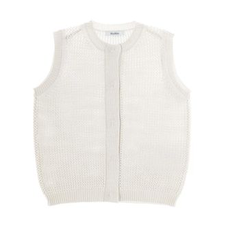 Max Mara Chaleco de punto en mezcla de seda - Jackets - Mujer - Beige - M